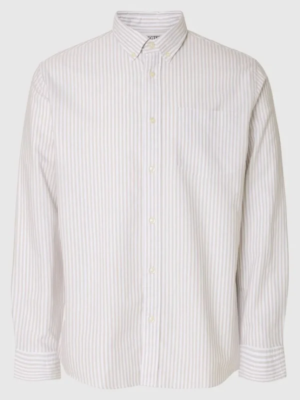 SELECTED OXFORD SKJORTA White Store