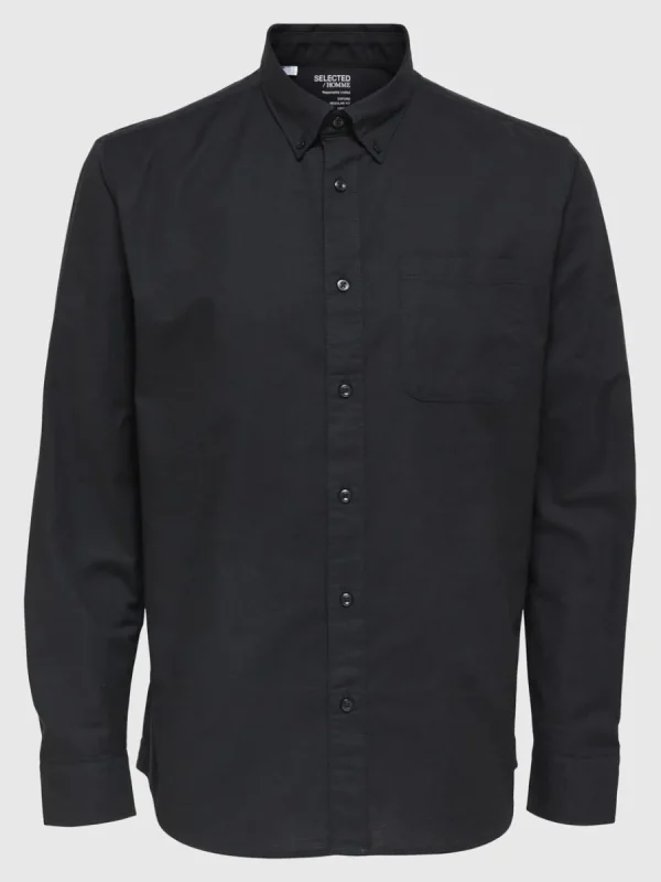 SELECTED OXFORD SKJORTA Black Clearance