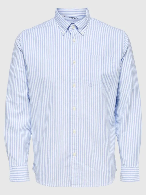 SELECTED OXFORD SKJORTA Blue Store