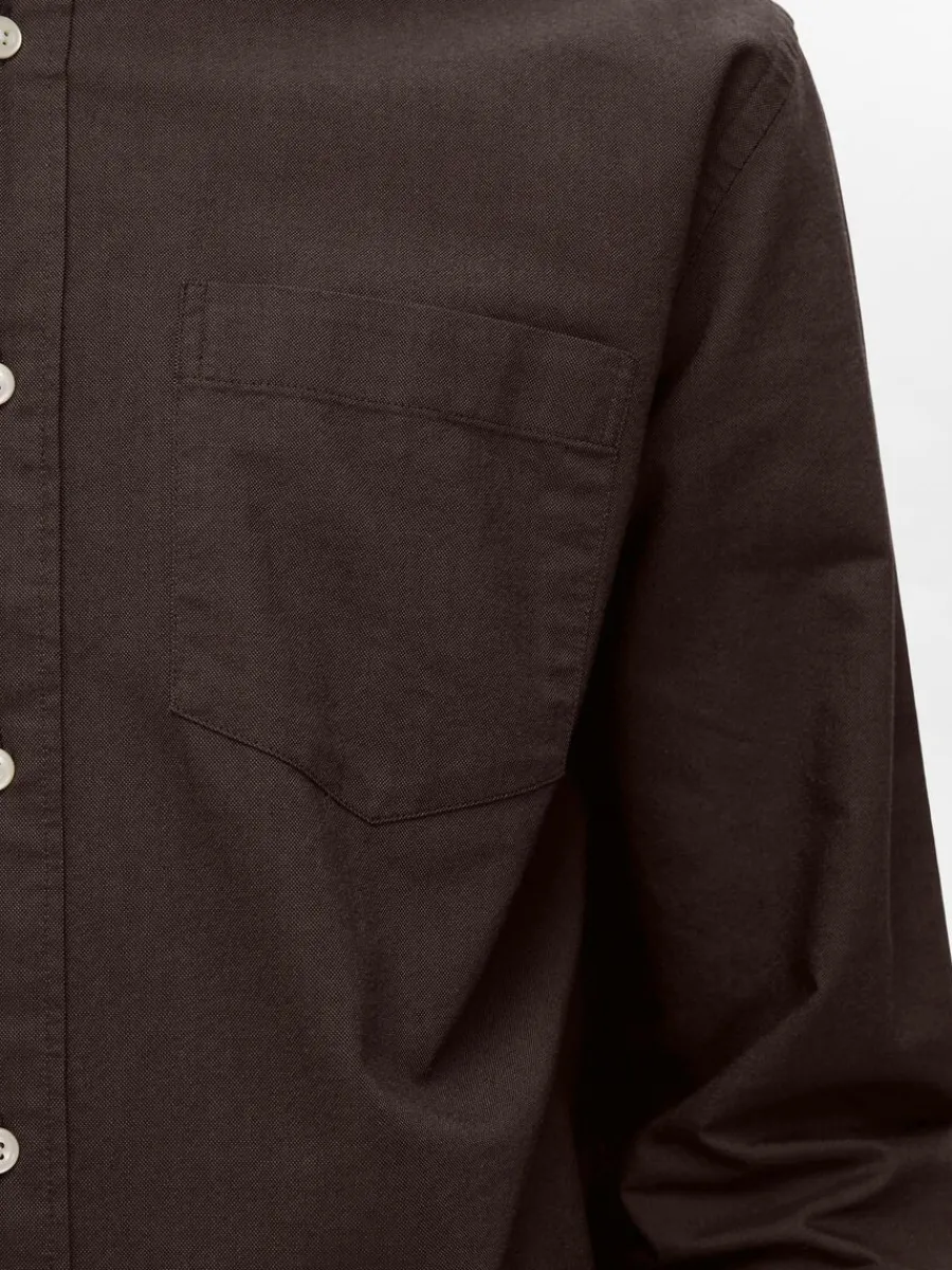 oxford_skjorta_5.webp SELECTED OXFORD SKJORTA Brown New