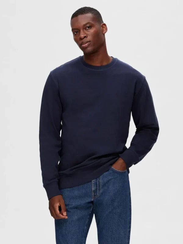SELECTED 2-PACK BOMULL SWEATSHIRT Blue Best Sale