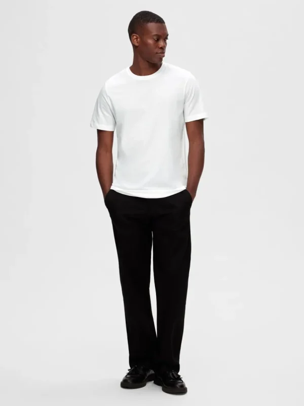 SELECTED 3-PACK BOMULL T-SHIRT White Flash Sale