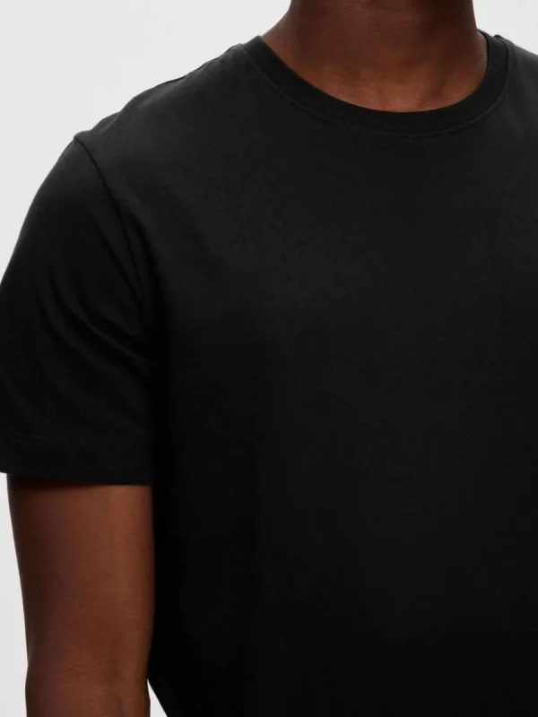 SELECTED 3-PACK BOMULL T-SHIRT Black Outlet