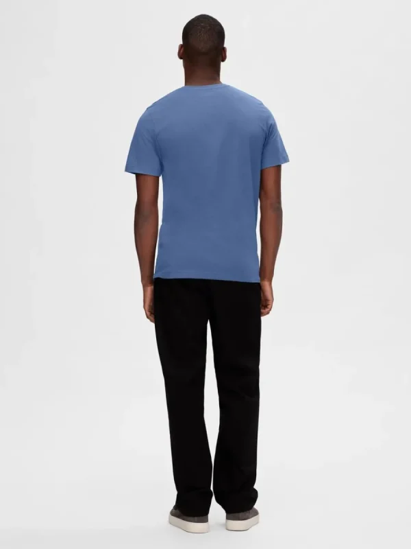 SELECTED 3-PACK BOMULL T-SHIRT Blue Outlet