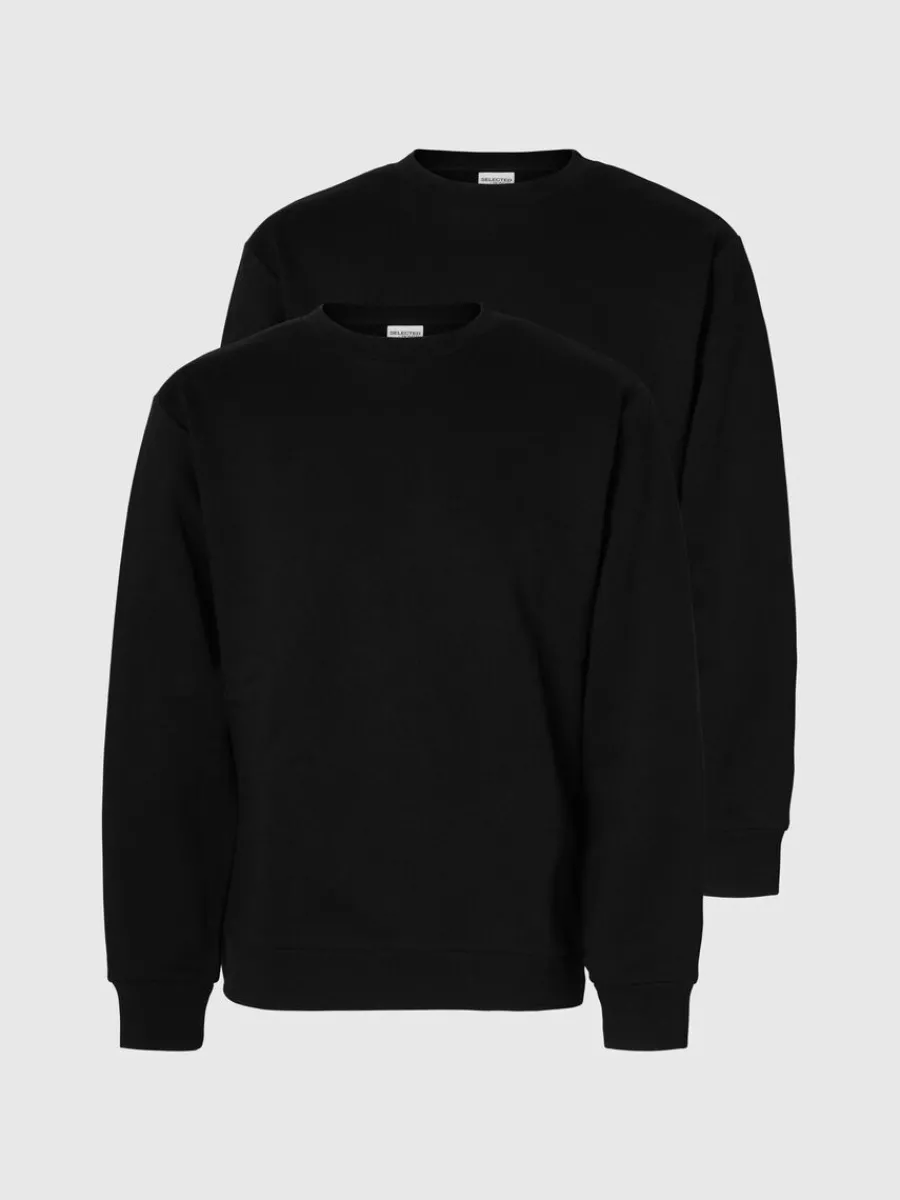 pack_sweatshirt_0.webp SELECTED 2-PACK SWEATSHIRT Black Fashion
