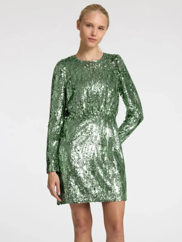 SELECTED PALJETT KORT KLÄNNING Green Cheap