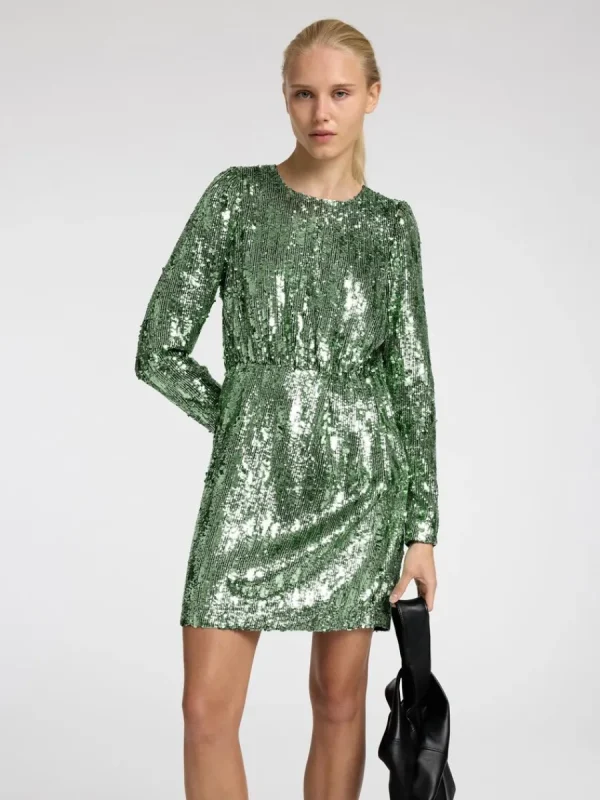 SELECTED PALJETT KORT KLÄNNING Green Cheap