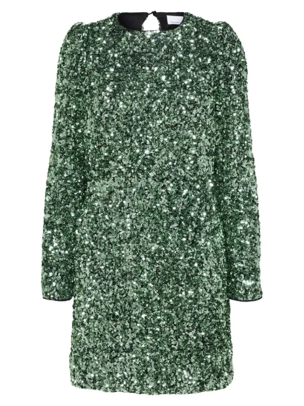 SELECTED PALJETT KORT KLÄNNING Green Best Sale