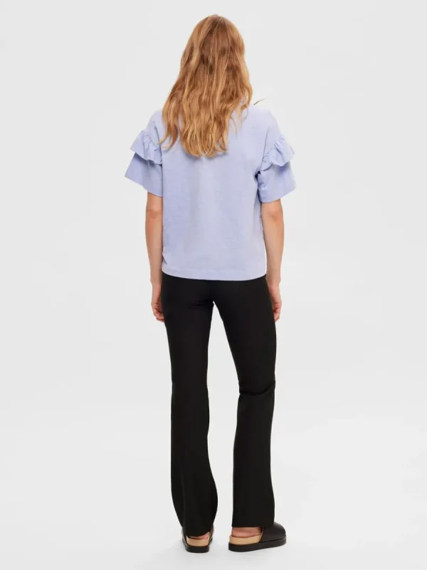 SELECTED PINTUCK UTSVÄNGDA BYXOR Black Flash Sale