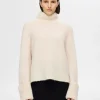 SELECTED POLOKRAGE TRÖJA Beige Hot