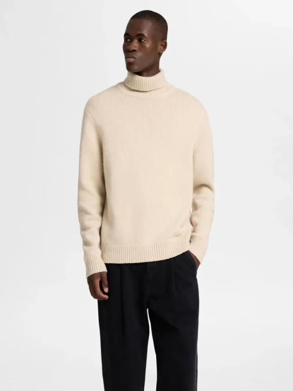 SELECTED POLOKRAGE TRÖJA Beige Discount