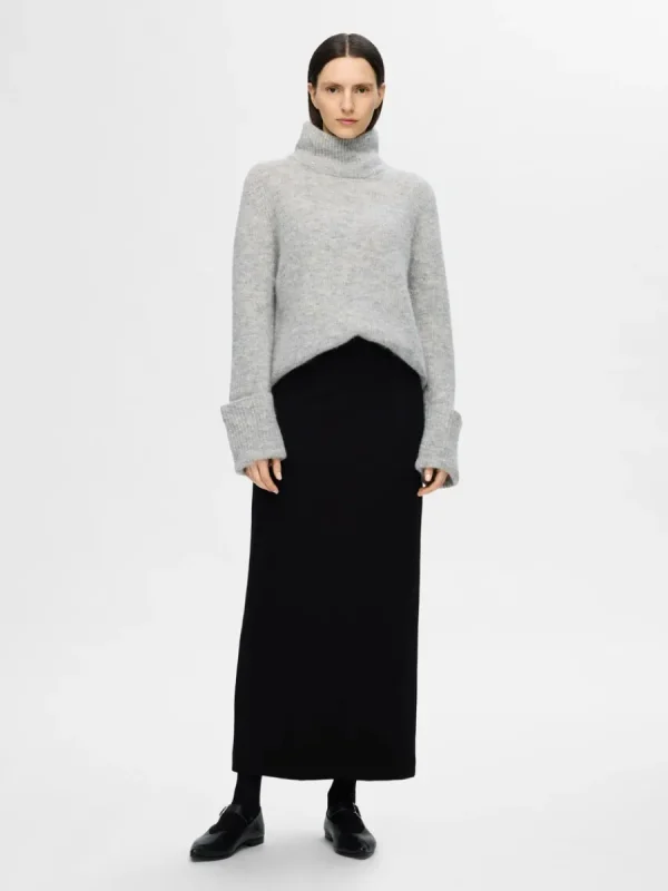 SELECTED POLOKRAGE TRÖJA Grey New