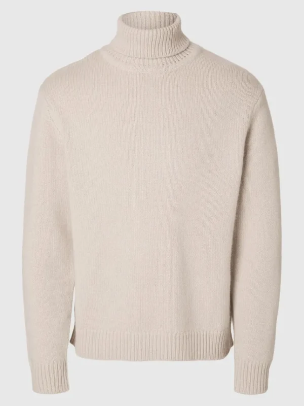 SELECTED POLOKRAGE TRÖJA Beige Discount