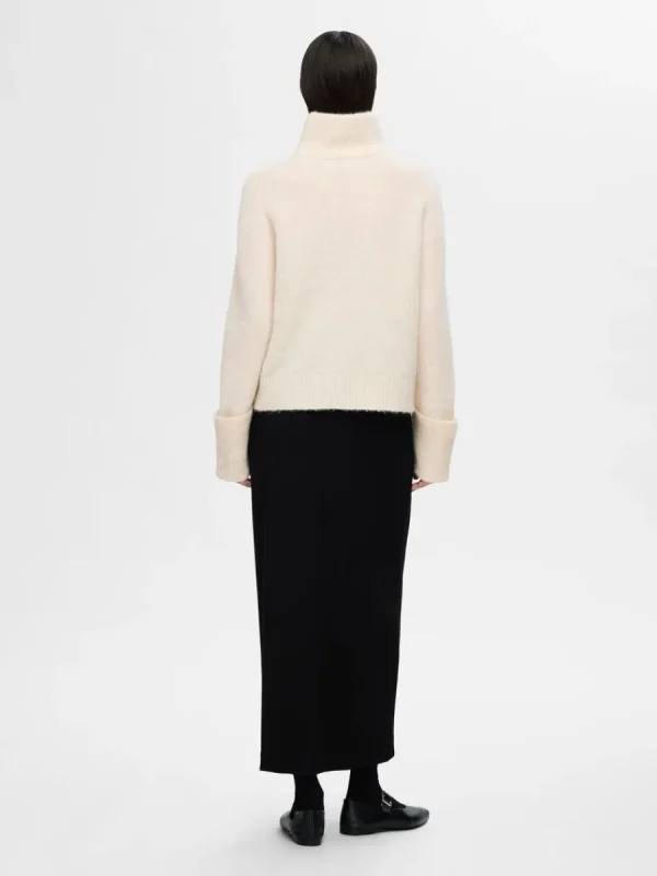 SELECTED POLOKRAGE TRÖJA Beige Hot