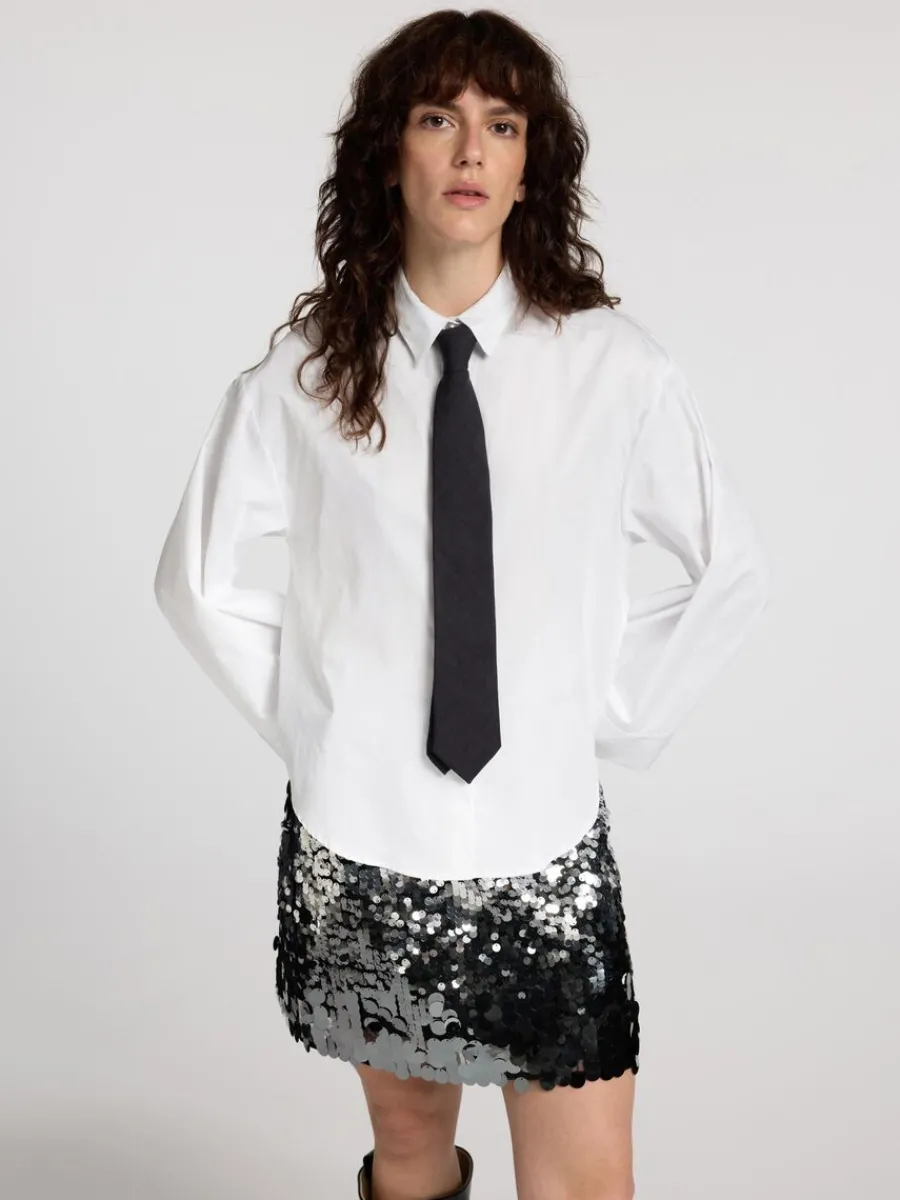 prldetalj_croppad_skjorta_2.webp SELECTED PÄRLDETALJ CROPPAD SKJORTA White Store