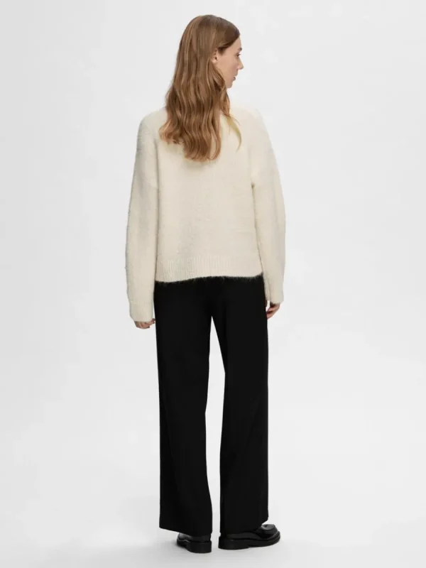 SELECTED PÄRLDETALJ TRÖJA Beige Best Sale