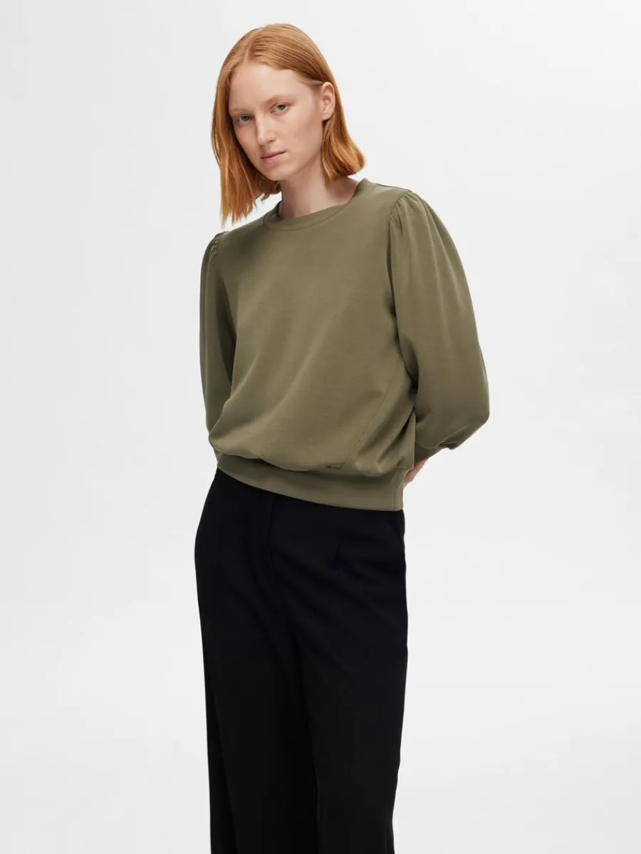 puffrmar_sweatshirt_0-2.webp SELECTED PUFFÄRMAR SWEATSHIRT Green Clearance