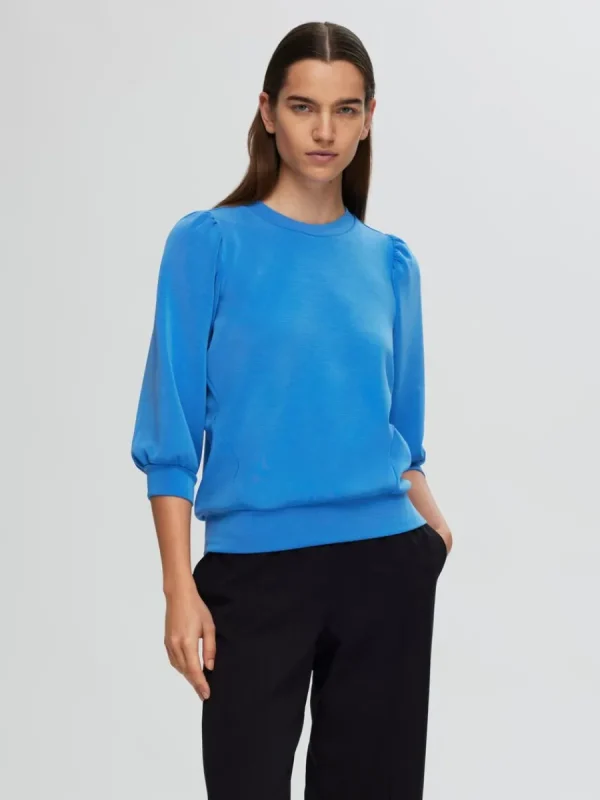 SELECTED PUFFÄRMAR SWEATSHIRT Blue Best