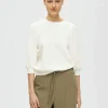 SELECTED PUFFÄRMAR SWEATSHIRT White Online