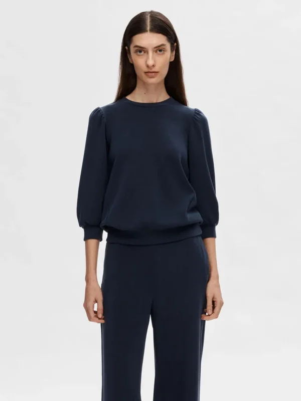 SELECTED PUFFÄRMAR SWEATSHIRT Blue Cheap