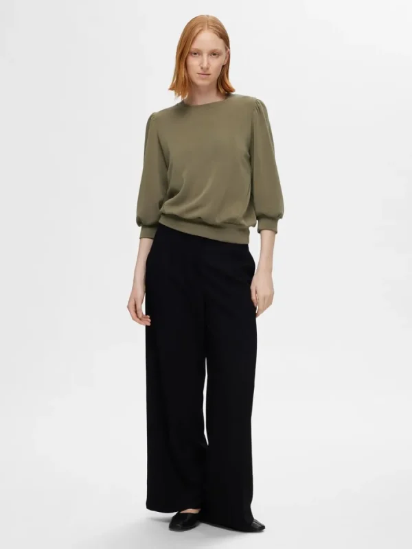 SELECTED PUFFÄRMAR SWEATSHIRT Green Clearance