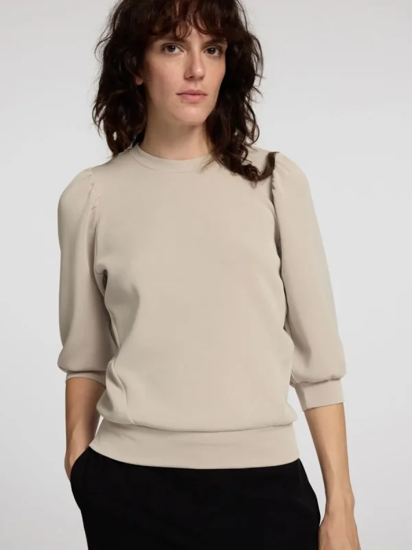 SELECTED PUFFÄRMAR SWEATSHIRT Beige New