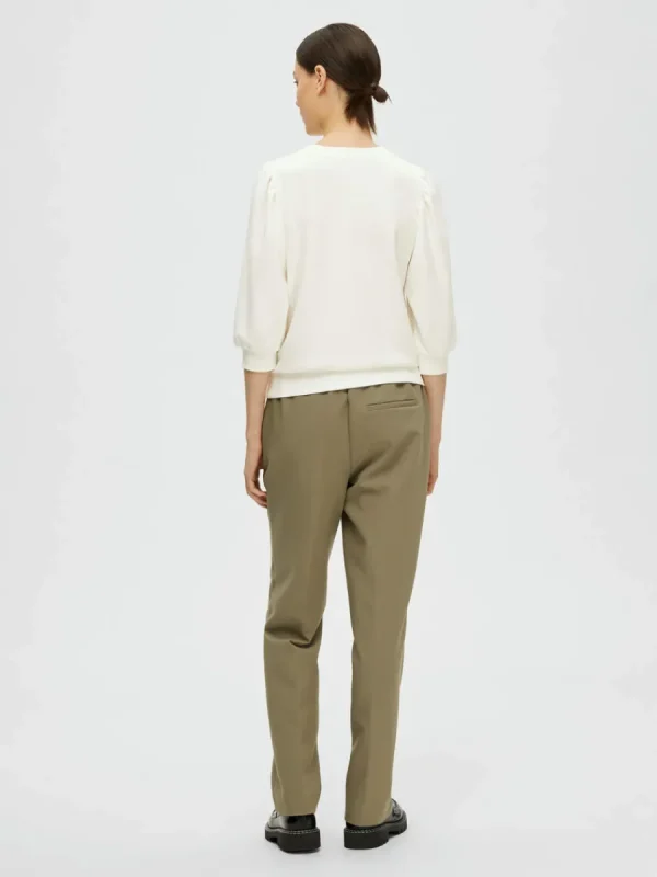 SELECTED PUFFÄRMAR SWEATSHIRT White Online