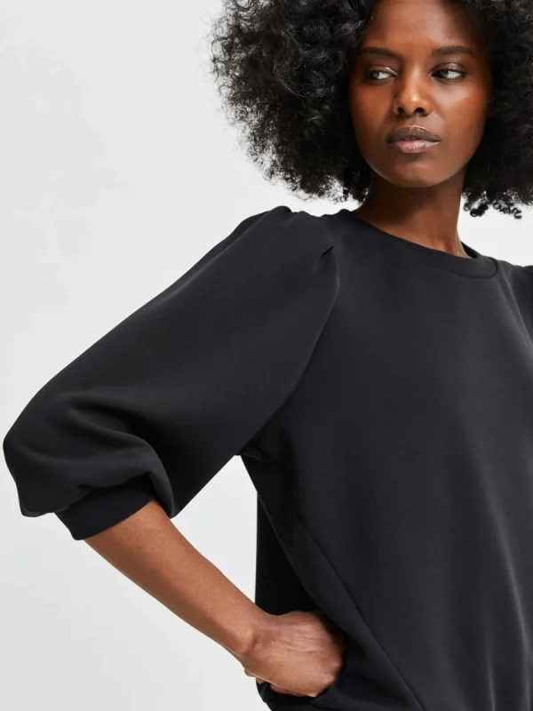 SELECTED PUFFÄRMAR SWEATSHIRT Black Outlet