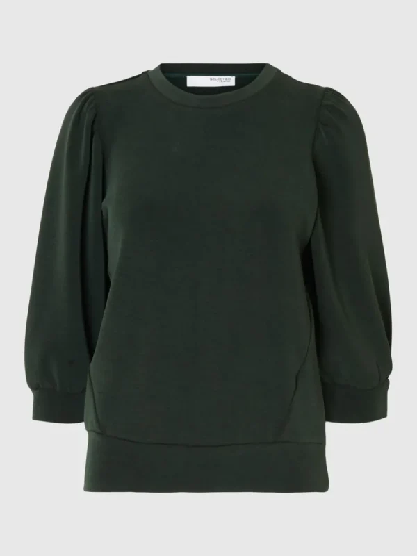 SELECTED PUFFÄRMAR SWEATSHIRT Green Sale