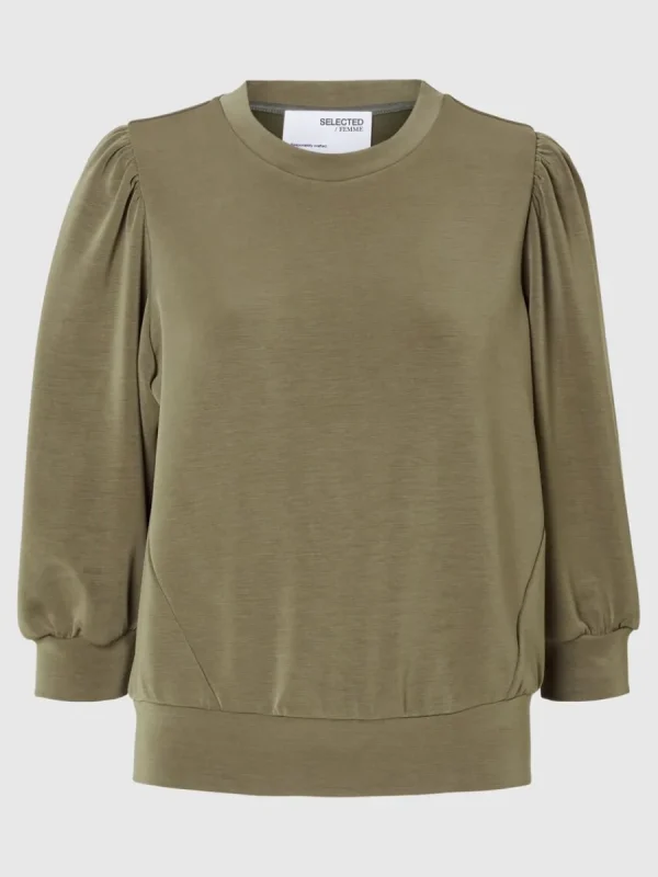 SELECTED PUFFÄRMAR SWEATSHIRT Green Clearance