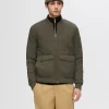 SELECTED QUILTAD BOMBERJACKA Grey Online