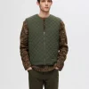 SELECTED QUILTAD VÄST Green Online