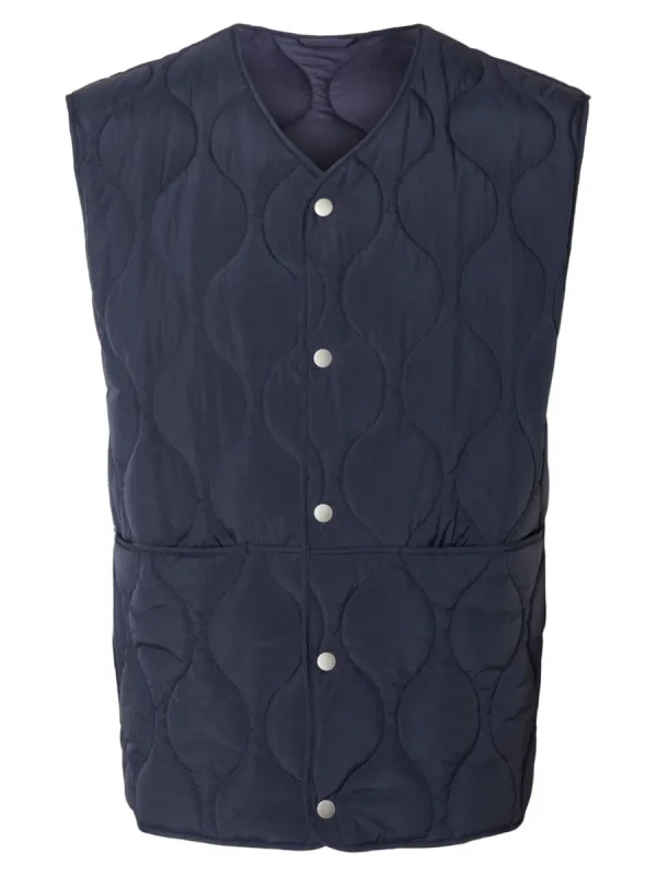 SELECTED QUILTAD VÄST Blue Hot