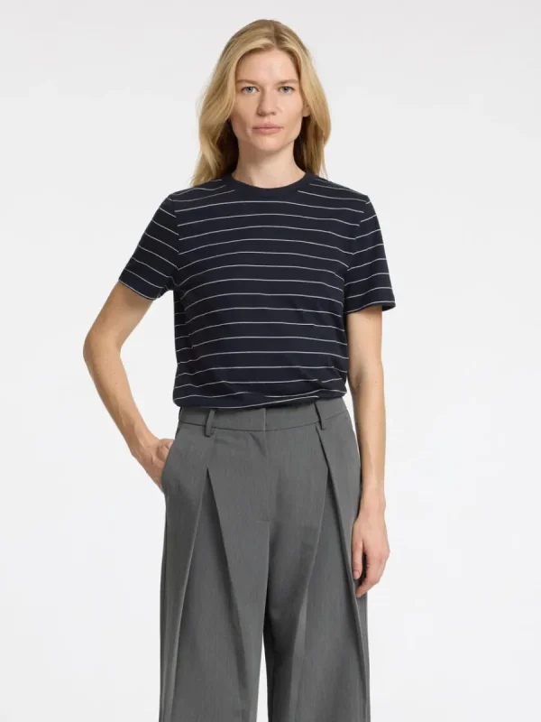 SELECTED RANDIG BOMULL T-SHIRT Blue Fashion