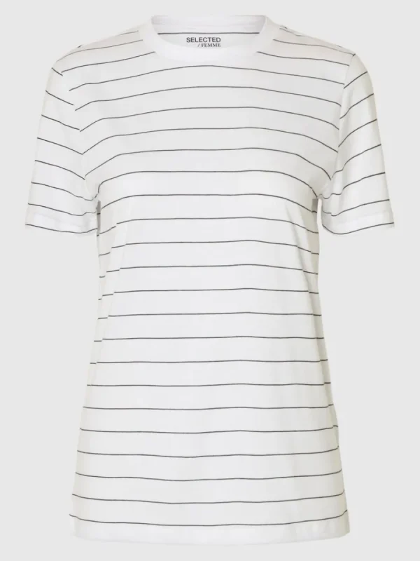 SELECTED RANDIG BOMULL T-SHIRT White Cheap