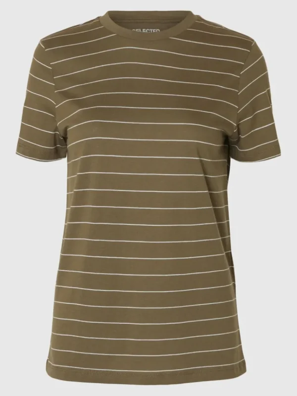 SELECTED RANDIG BOMULL T-SHIRT Green Store