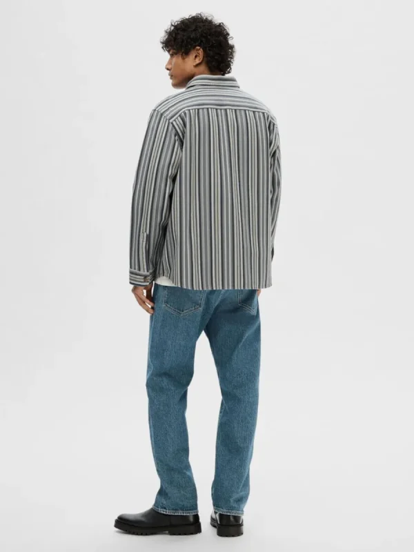 SELECTED RANDIG BOMULL ÖVERSKJORTA Blue Best Sale