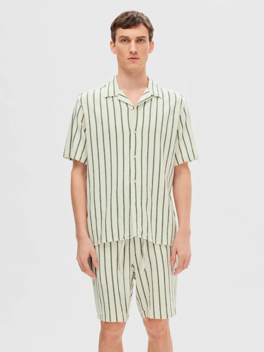 randig_kortrmad_skjorta_0.webp SELECTED RANDIG KORTÄRMAD SKJORTA Green Cheap