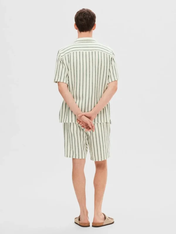 SELECTED RANDIG KORTÄRMAD SKJORTA Green Cheap