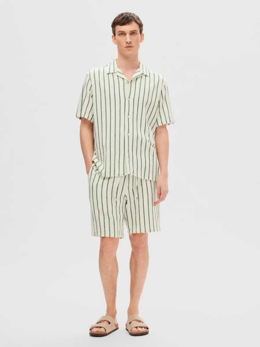 randig_kortrmad_skjorta_2.webp SELECTED RANDIG KORTÄRMAD SKJORTA Green Cheap