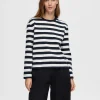 SELECTED RANDIG LÅNGÄRMAD T-SHIRT Blue Hot