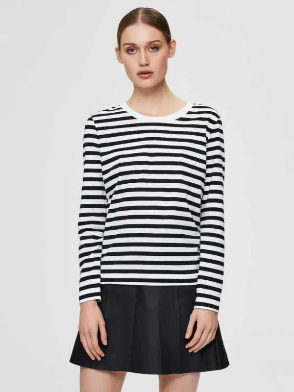 SELECTED RANDIG LÅNGÄRMAD T-SHIRT Black Sale