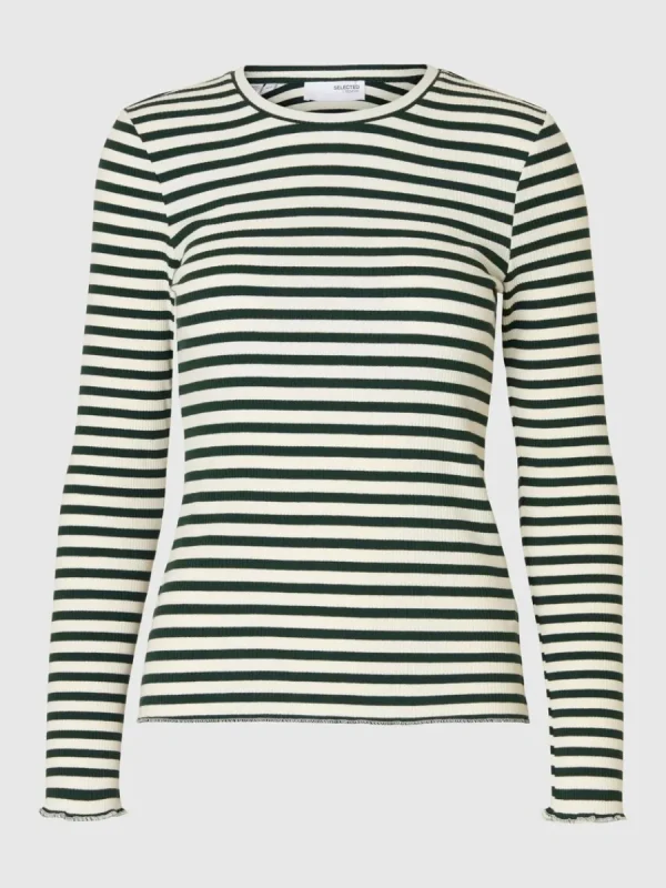 SELECTED RANDIG LÅNGÄRMAD T-SHIRT Green Online