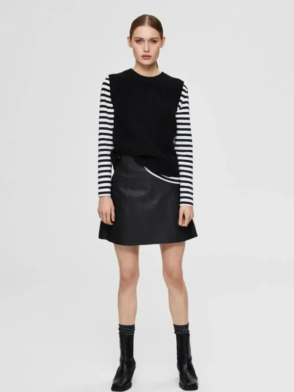 SELECTED RANDIG LÅNGÄRMAD T-SHIRT Black Sale