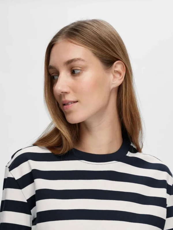 SELECTED RANDIG LÅNGÄRMAD T-SHIRT Blue Hot