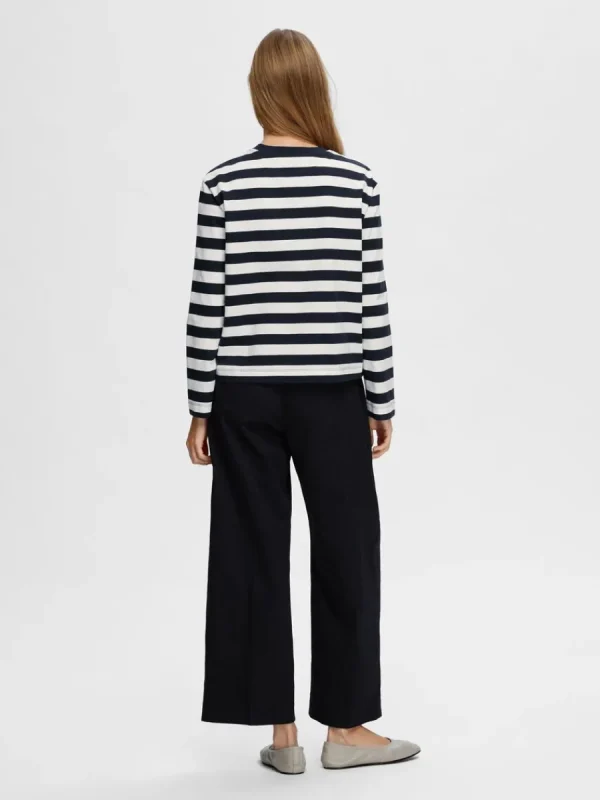 SELECTED RANDIG LÅNGÄRMAD T-SHIRT Blue Hot