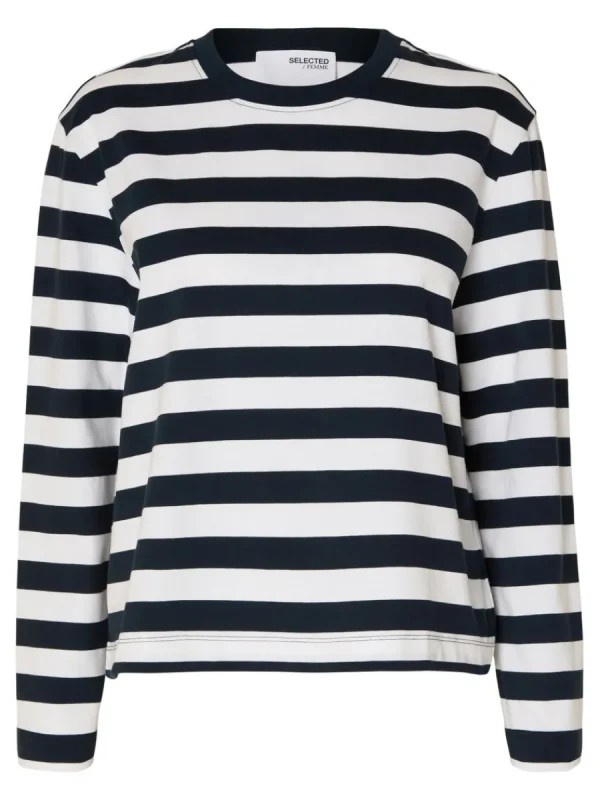 SELECTED RANDIG LÅNGÄRMAD T-SHIRT Blue Hot