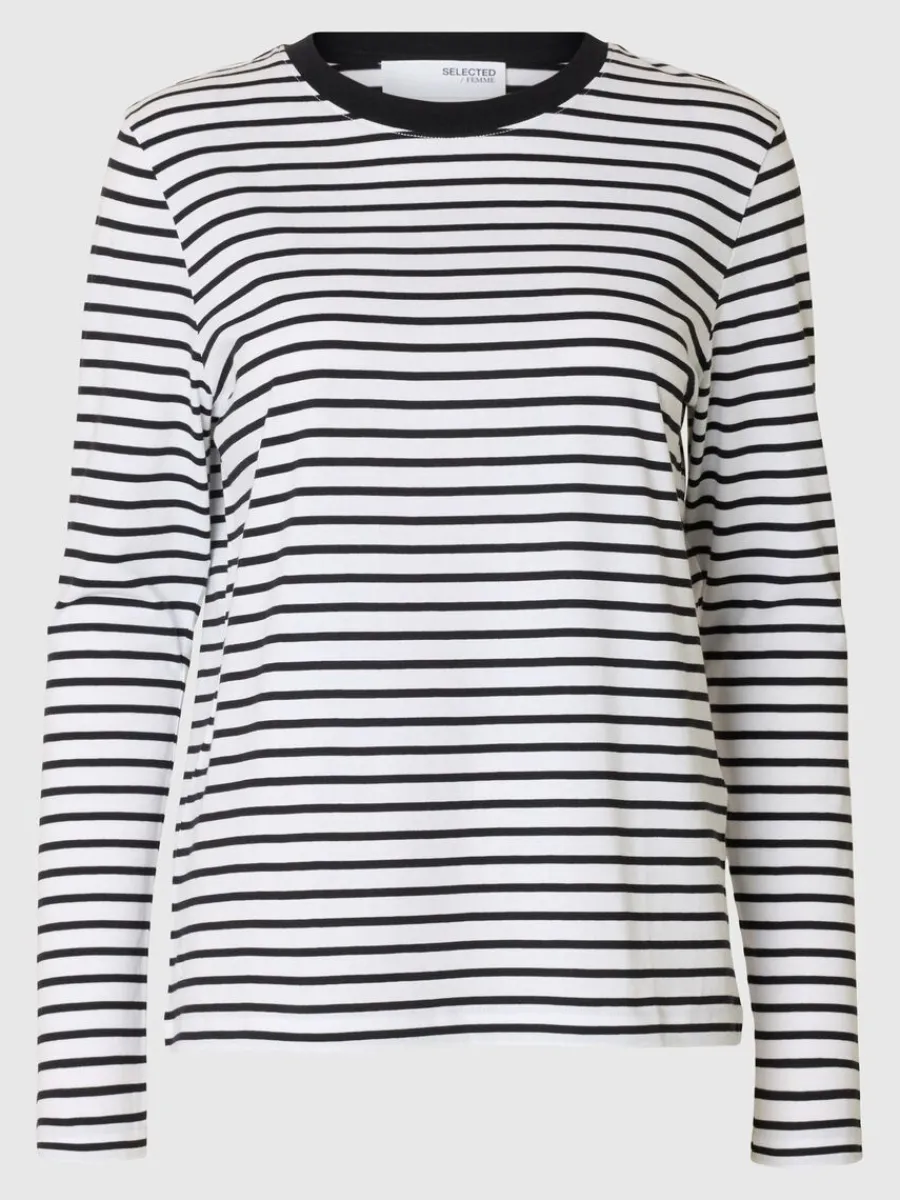 randig_lngrmad_tshirt_5.webp SELECTED RANDIG LÅNGÄRMAD T-SHIRT Black Fashion