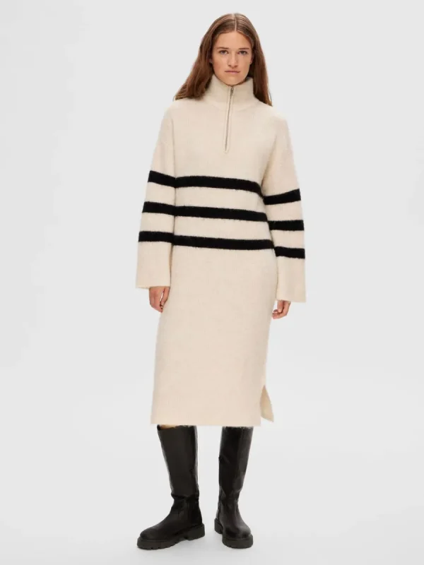 SELECTED RANDIG MIDIKLÄNNING Beige Online