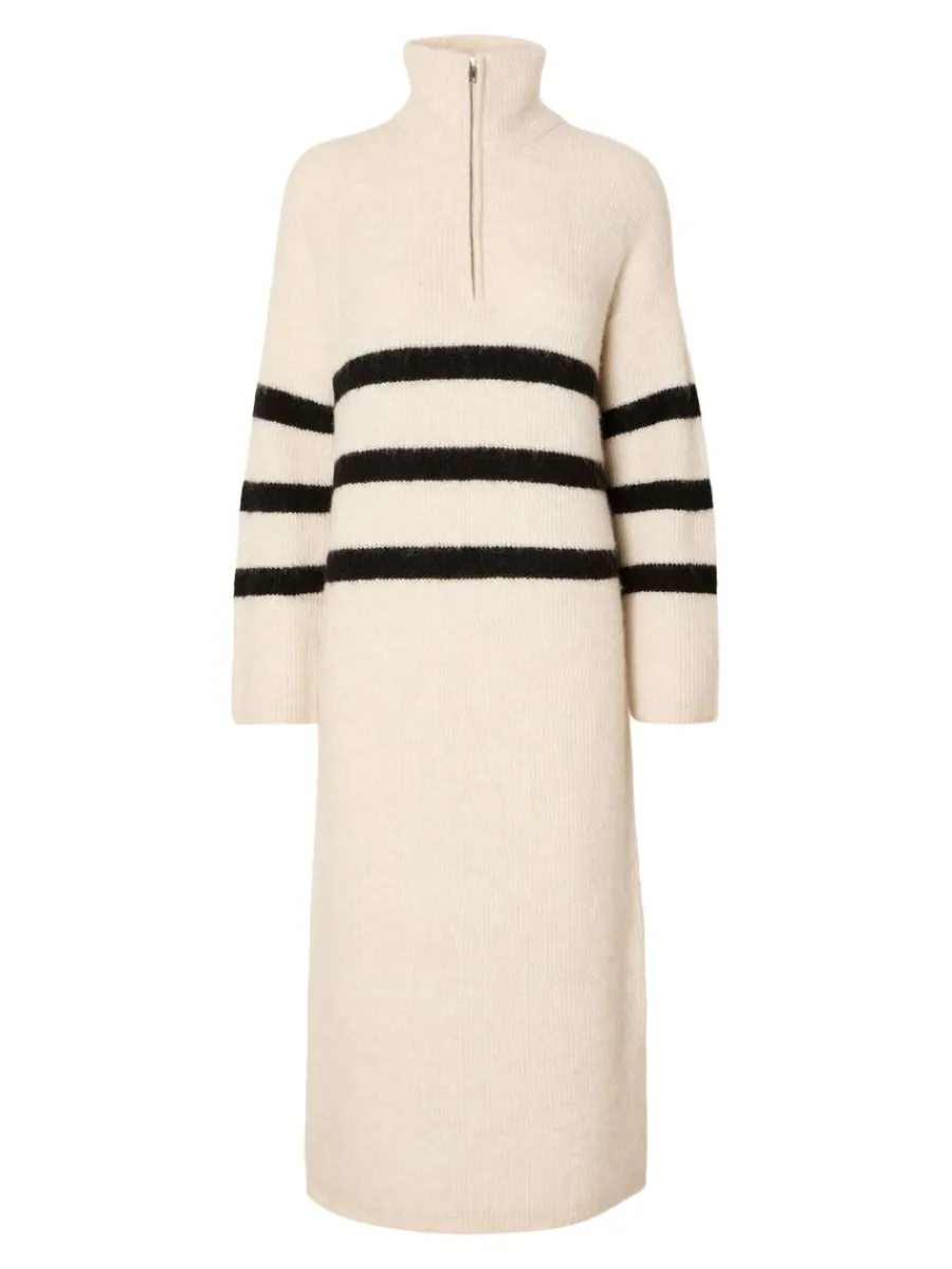 randig_midiklnning_5.webp SELECTED RANDIG MIDIKLÄNNING Beige Online